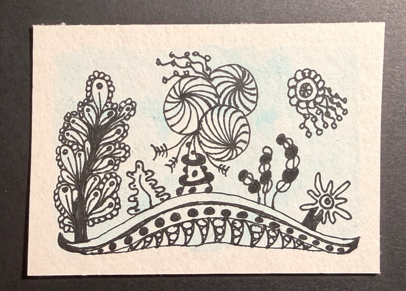 Galactic Seascape #6 aceo art card