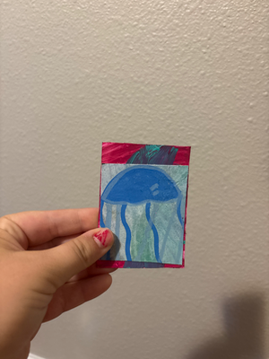 Jelly fish #11 aceo art card thumbnail 1