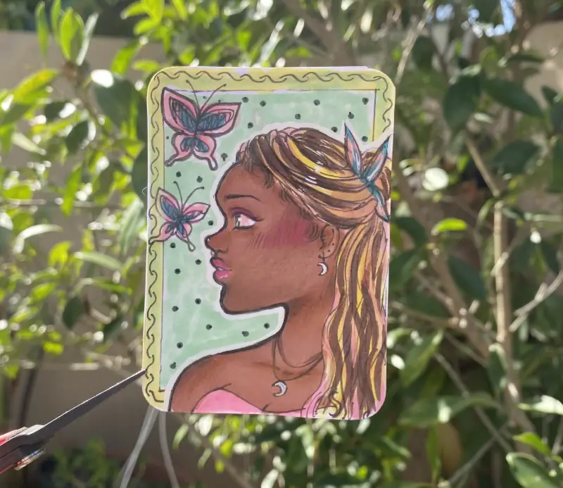 Spring Selene aceo art card