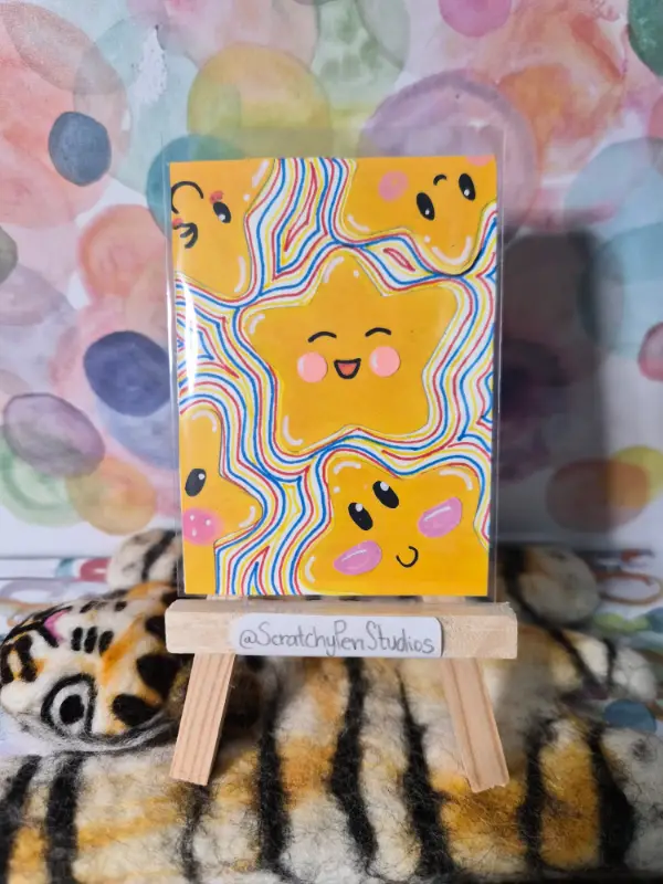 "Count Your Lucky Stars" ⭐ aceo art card