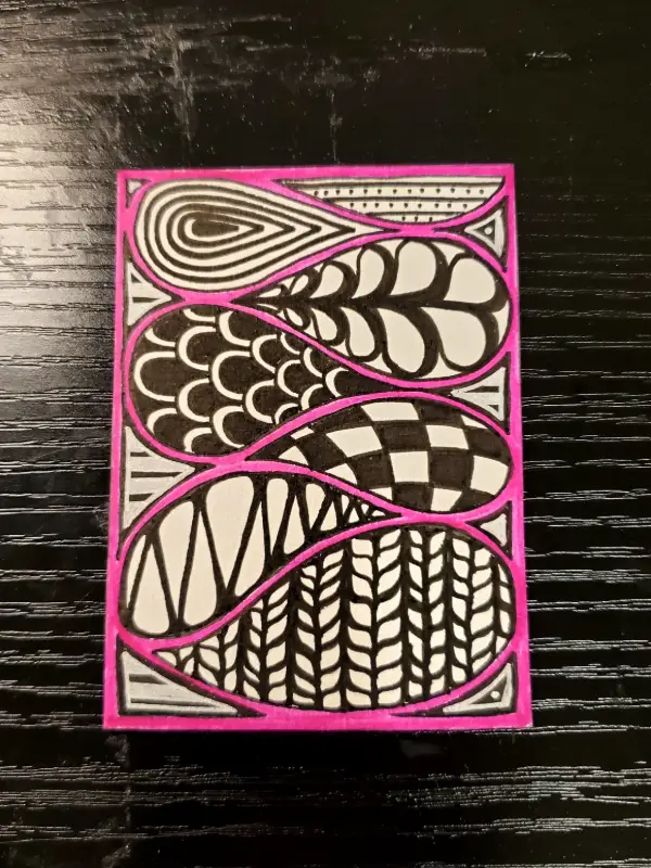 Pink Ribbonz aceo art card