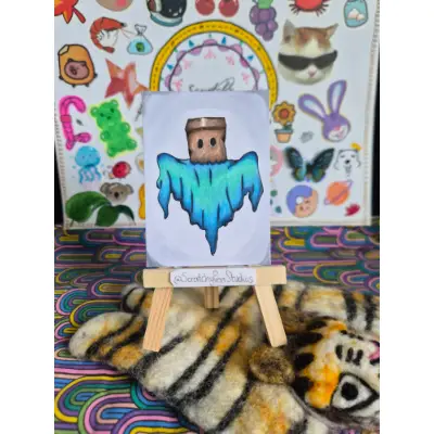 "Incognito" Ghost aceo art card thumbnail 1