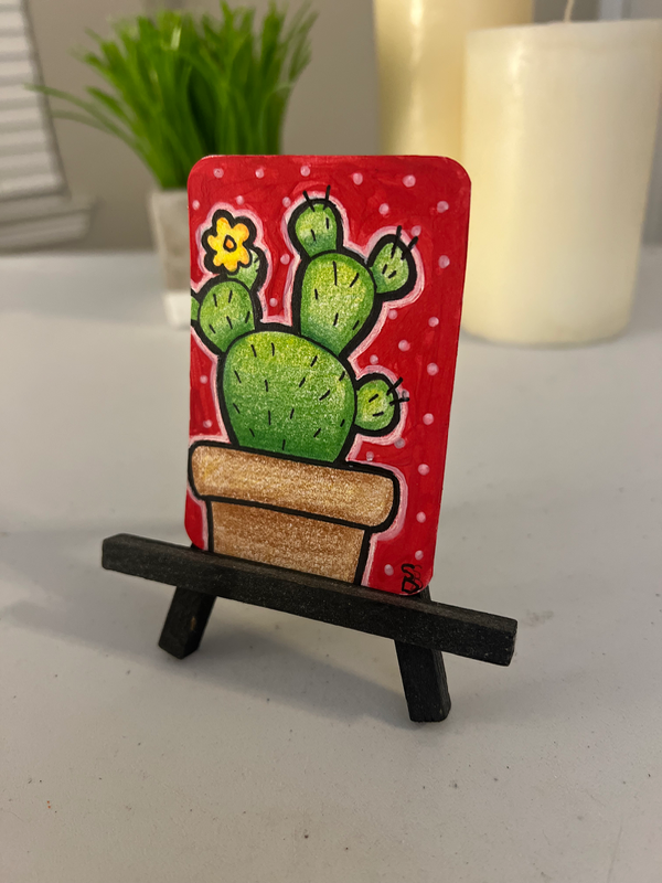 Cactus 3 aceo art card