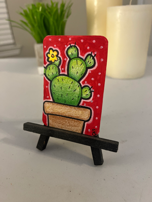 Cactus 3 aceo art card thumbnail 1