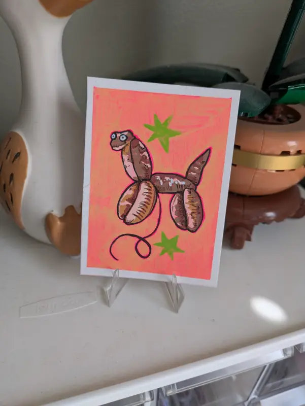 Shrek Snake Balloon aceo art card