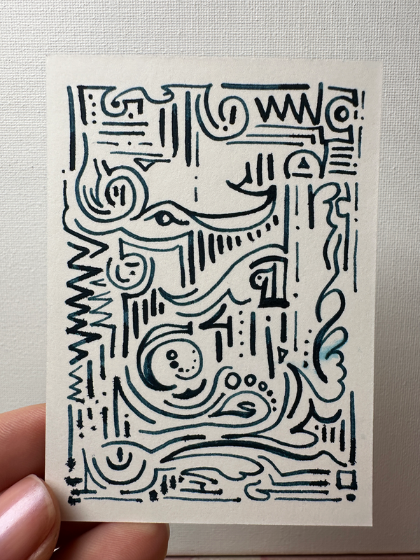 Cipher No.1 of 3 aceo art card