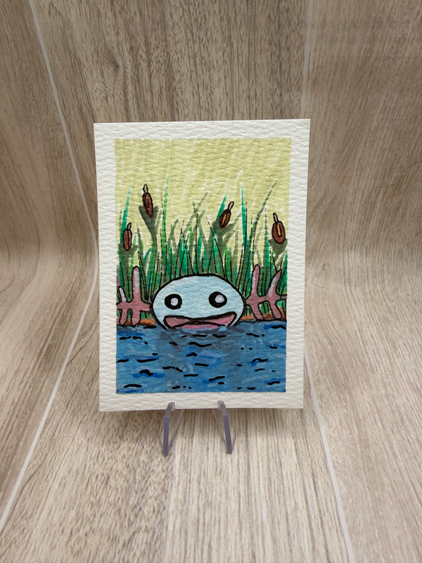 Soaking Wooper aceo art card