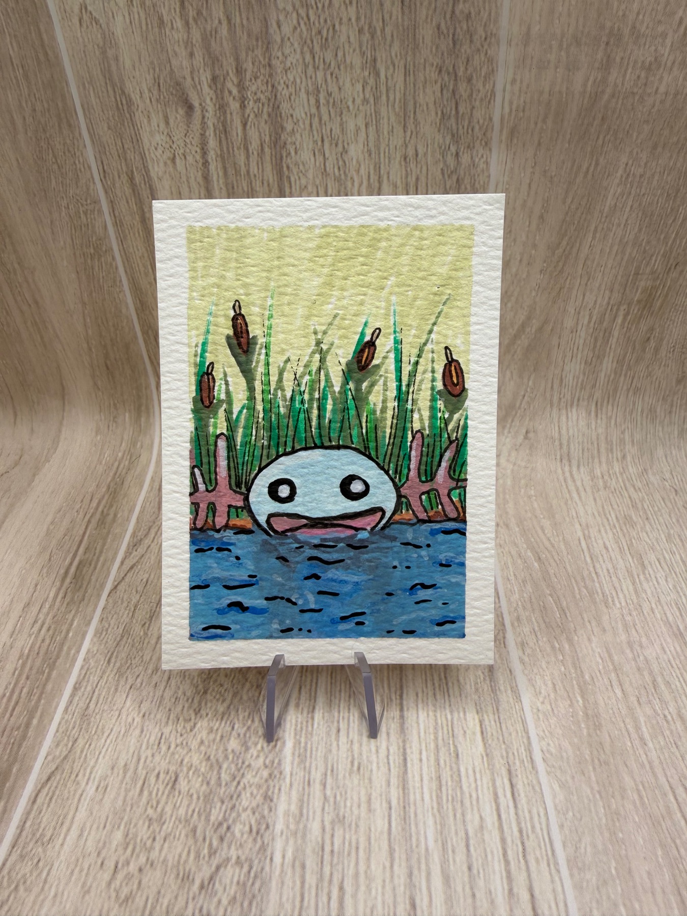 Soaking Wooper aceo art card
