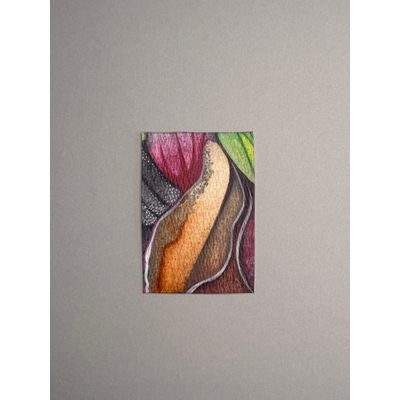 Tiger Heron I and II aceo art card thumbnail 3
