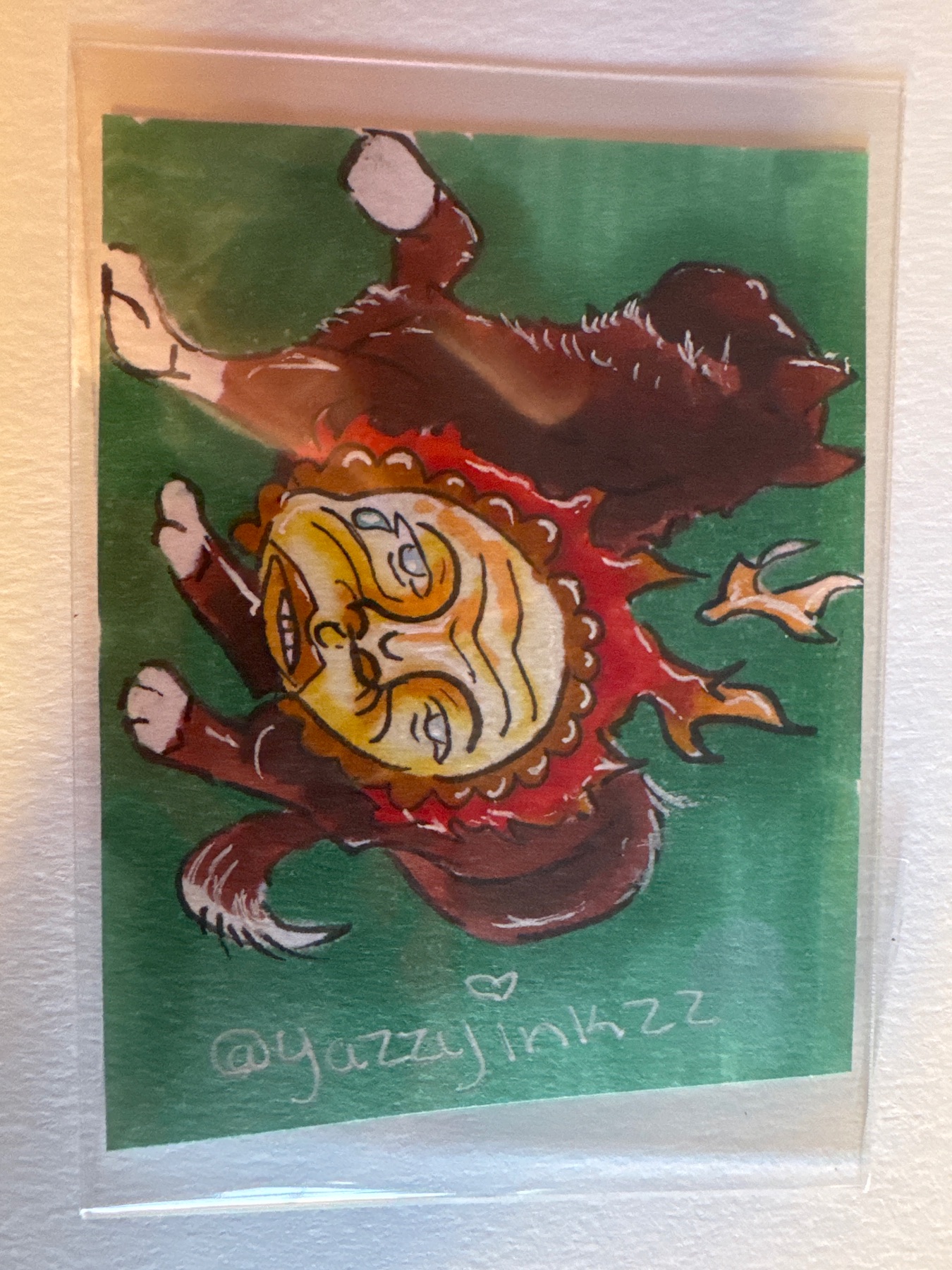 Crying Sun Tattoo aceo art card