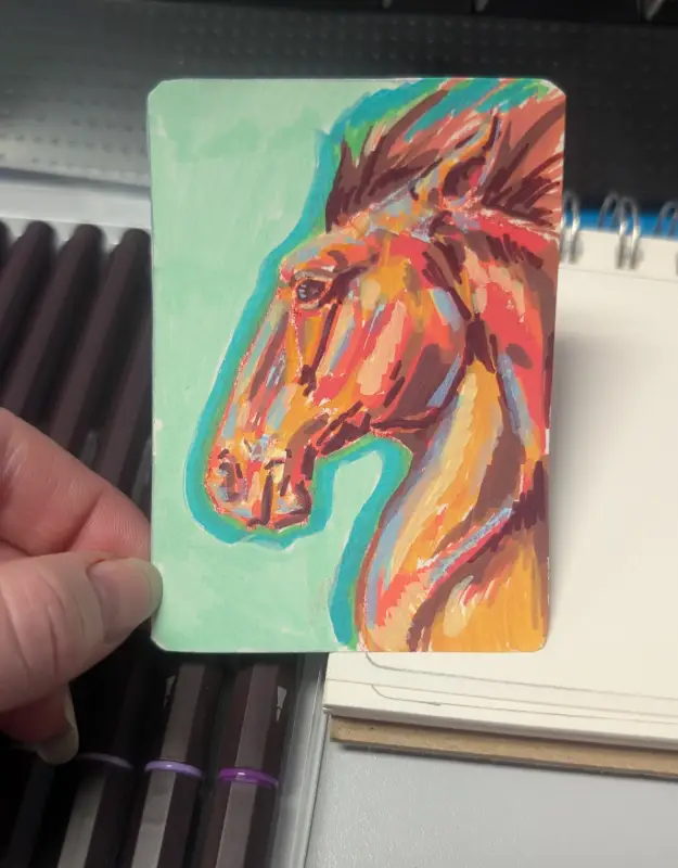 Year of the Horse 1 aceo art card