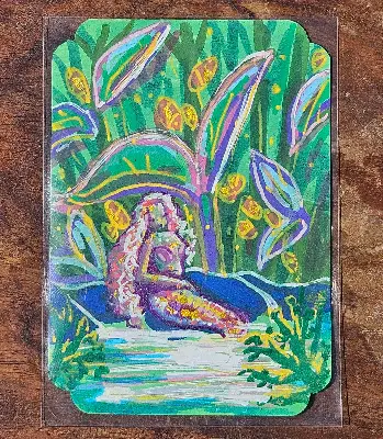 Koi Mer-karp aceo art card thumbnail 1