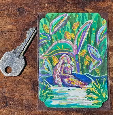 Koi Mer-karp aceo art card thumbnail 2