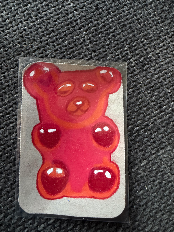 Gummy Bear aceo art card