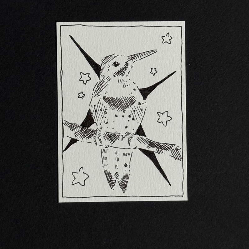 creature doodle xi aceo art card
