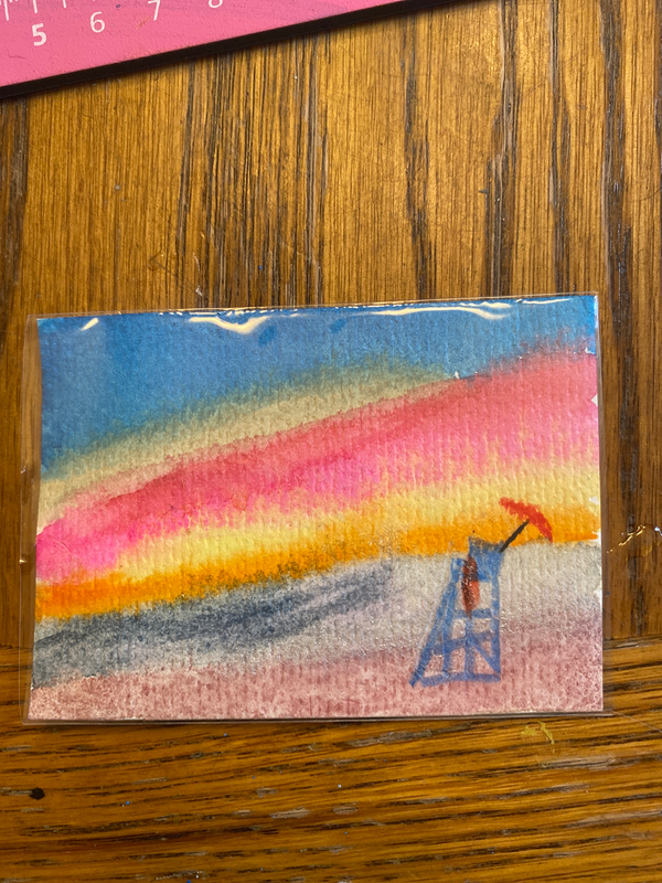 “Beach Bound” aceo art card