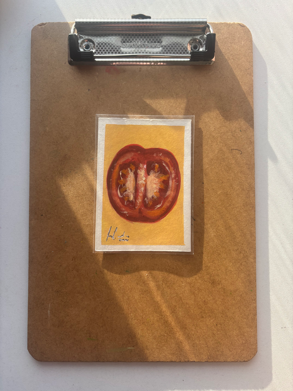 “Dull Tomato” aceo art card