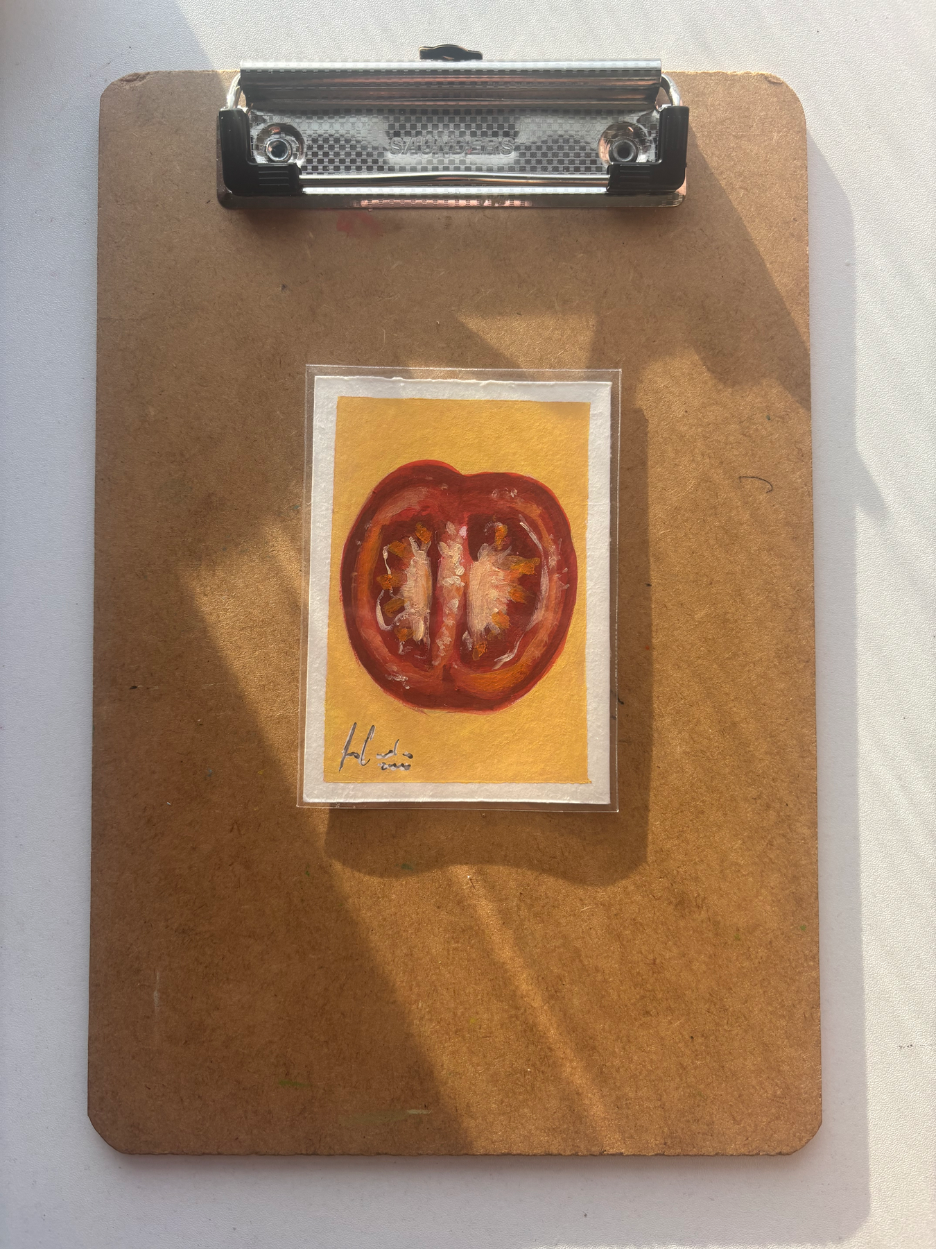 “Dull Tomato” aceo art card