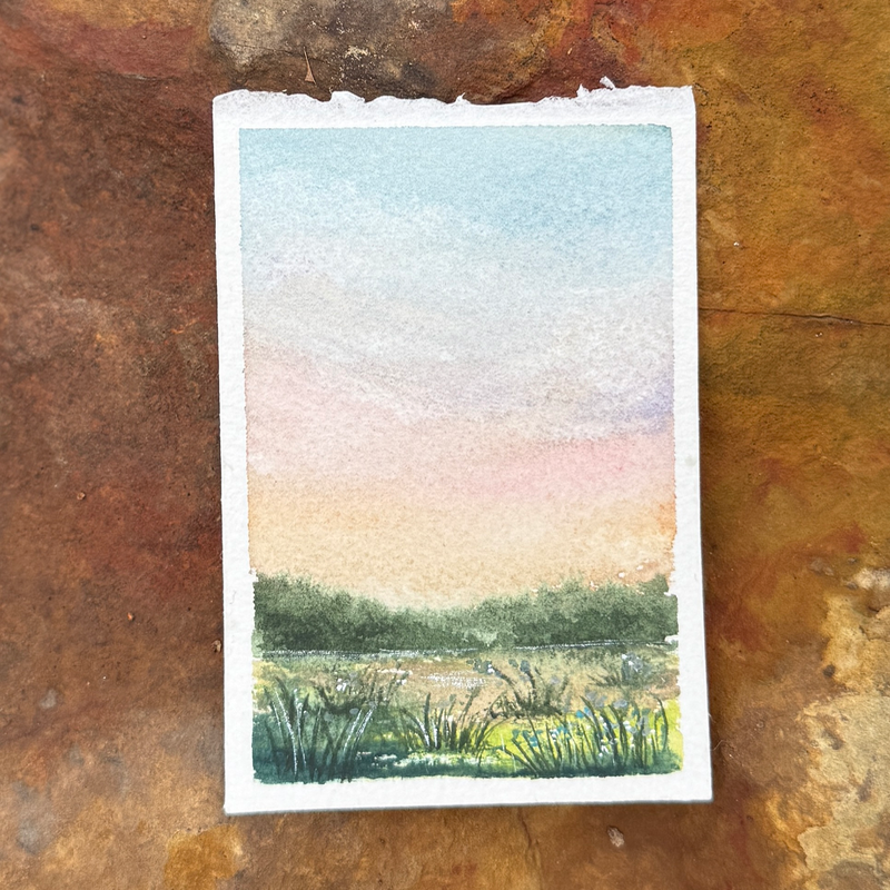 Morning Meadow aceo art card