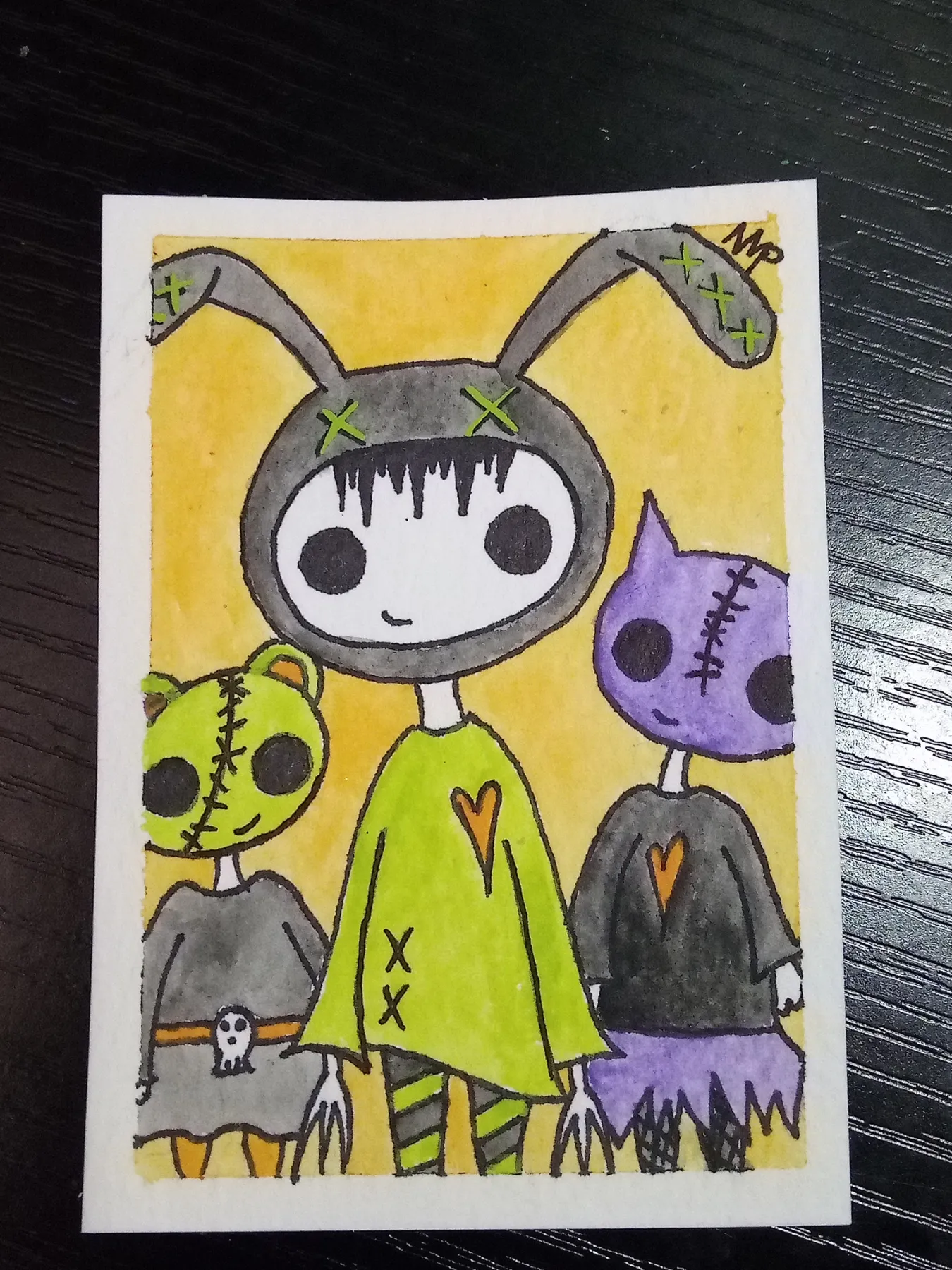 Costume Time aceo art card