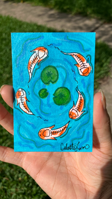 Magical Pads aceo art card thumbnail 2