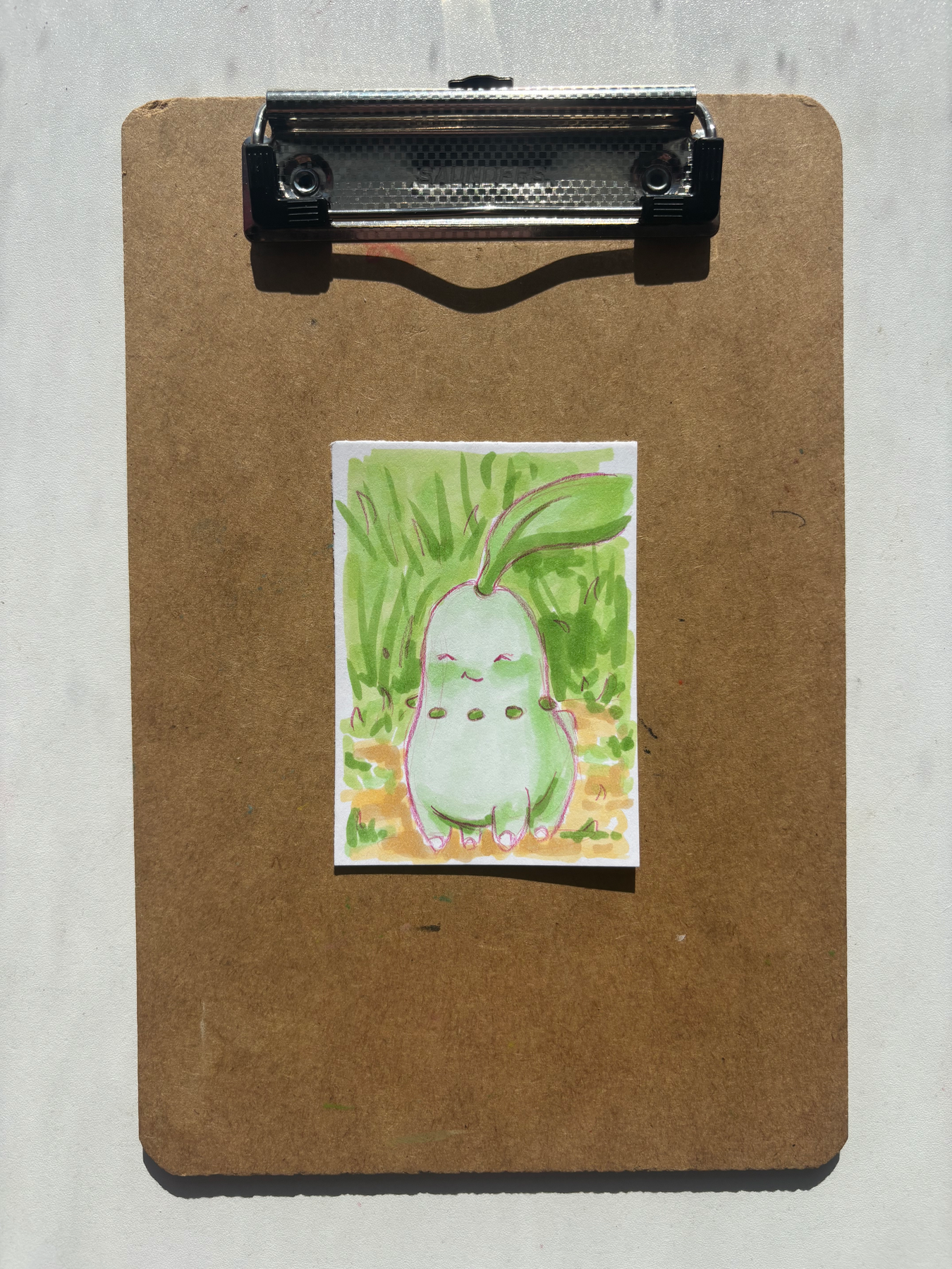 “Chikorita” Pokemon aceo art card