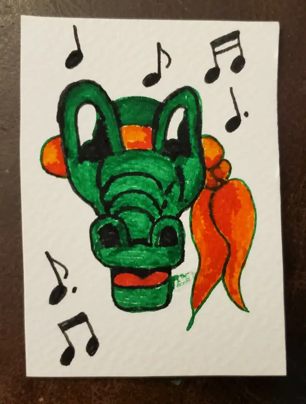 Alex Alligator aceo art card