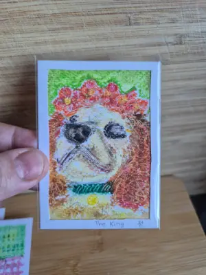 The King aceo art card thumbnail 1