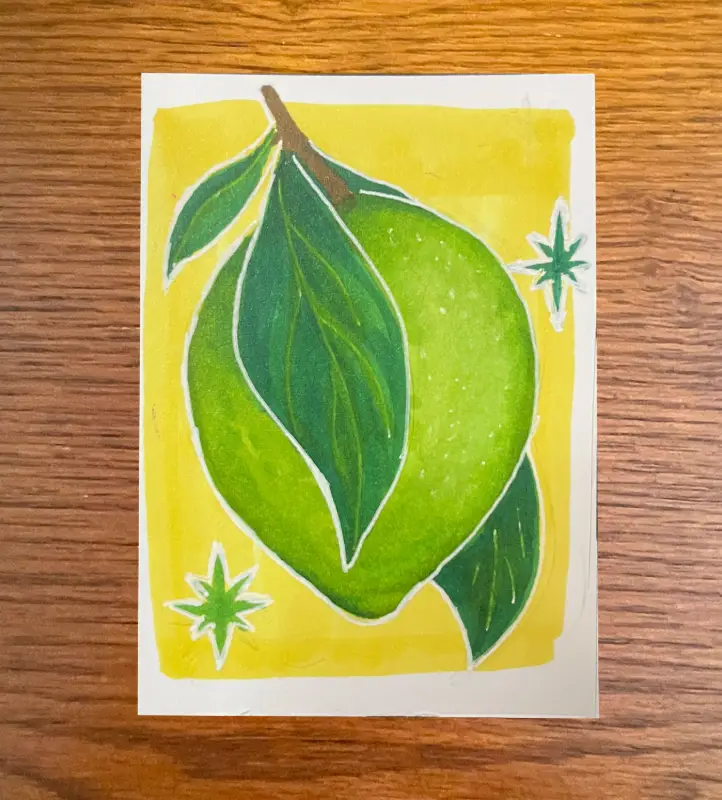 Fruit - Lime Illustration aceo art card