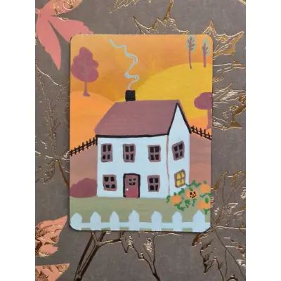 Primitive Farmhouse aceo art card thumbnail 1