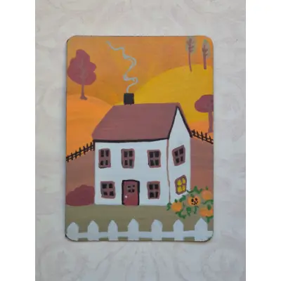 Primitive Farmhouse aceo art card thumbnail 2