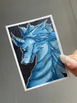 Sea Dragon aceo art card thumbnail 1
