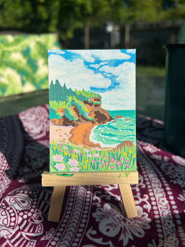 Seascape paradise aceo art card
