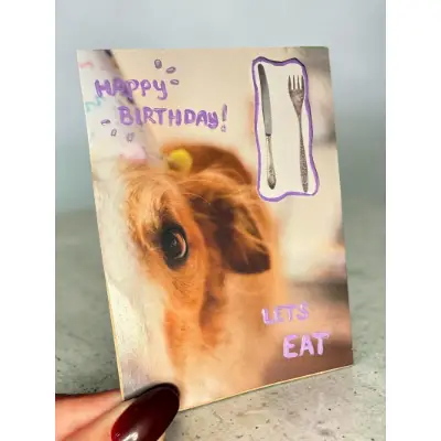 Let's Eat aceo art card thumbnail 1