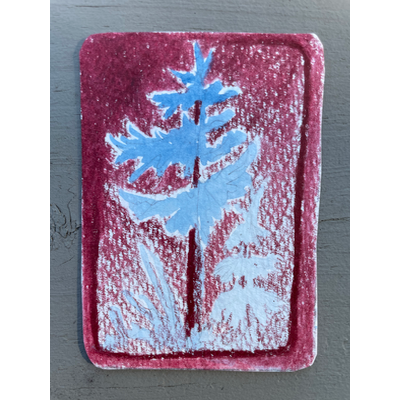Back Sun aceo art card thumbnail 2