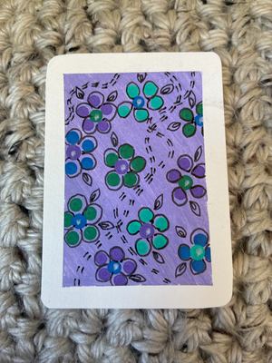 Flower Flow aceo art card thumbnail 1