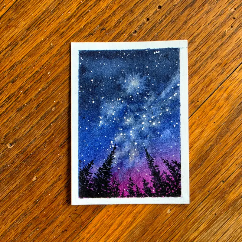Milky Way #12 aceo art card