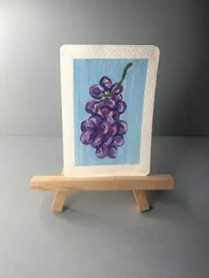 Summer Grapes aceo art card thumbnail 1