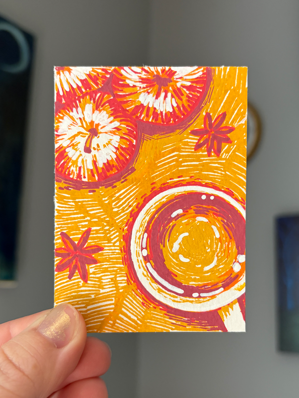 Star Anise aceo art card