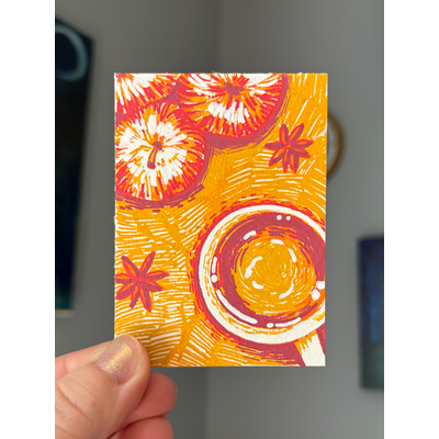 Star Anise aceo art card thumbnail 1