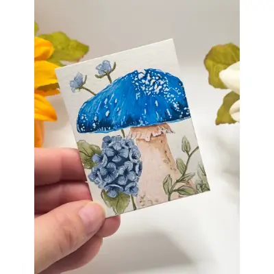 Blue Enchantment aceo art card thumbnail 1