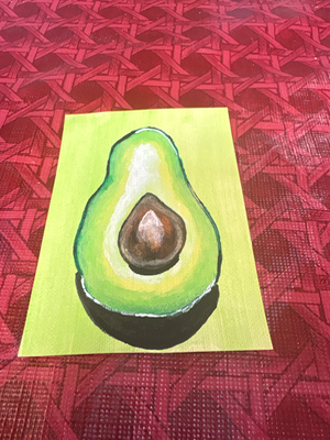 Pitted Avocado aceo art card thumbnail 3