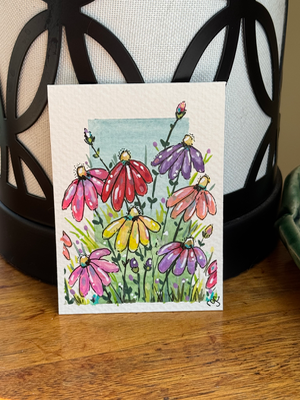 Wildflowers aceo art card thumbnail 1