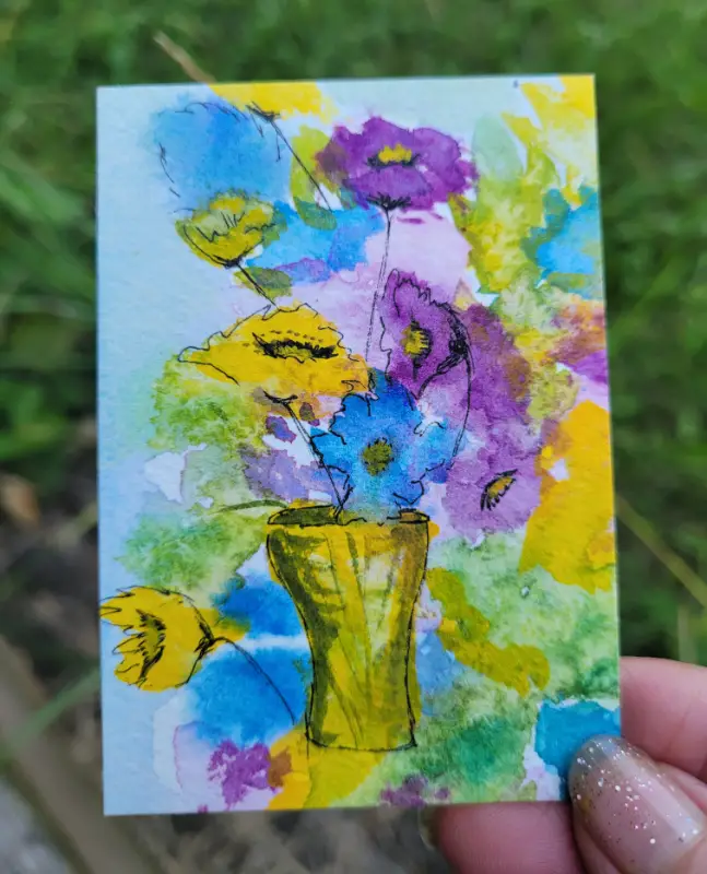 A Sweet Bouquet aceo art card