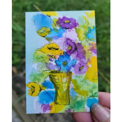 A Sweet Bouquet aceo art card thumbnail 1