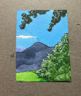 Mountaintop View Bundle aceo art card thumbnail 2