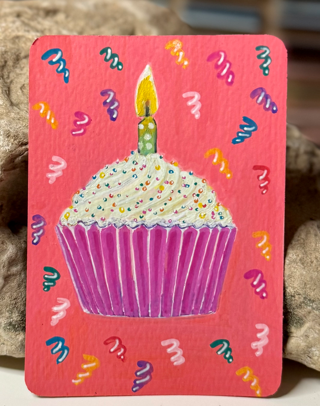 Cupcake aceo art card