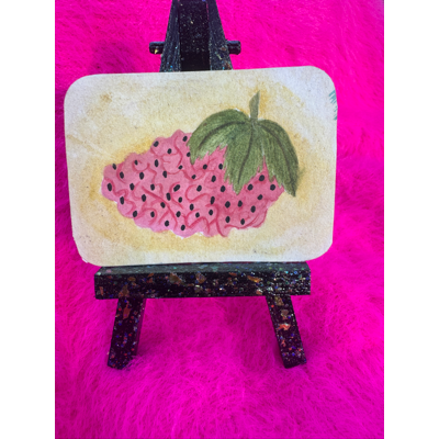 Strawberry Brain aceo art card thumbnail 1