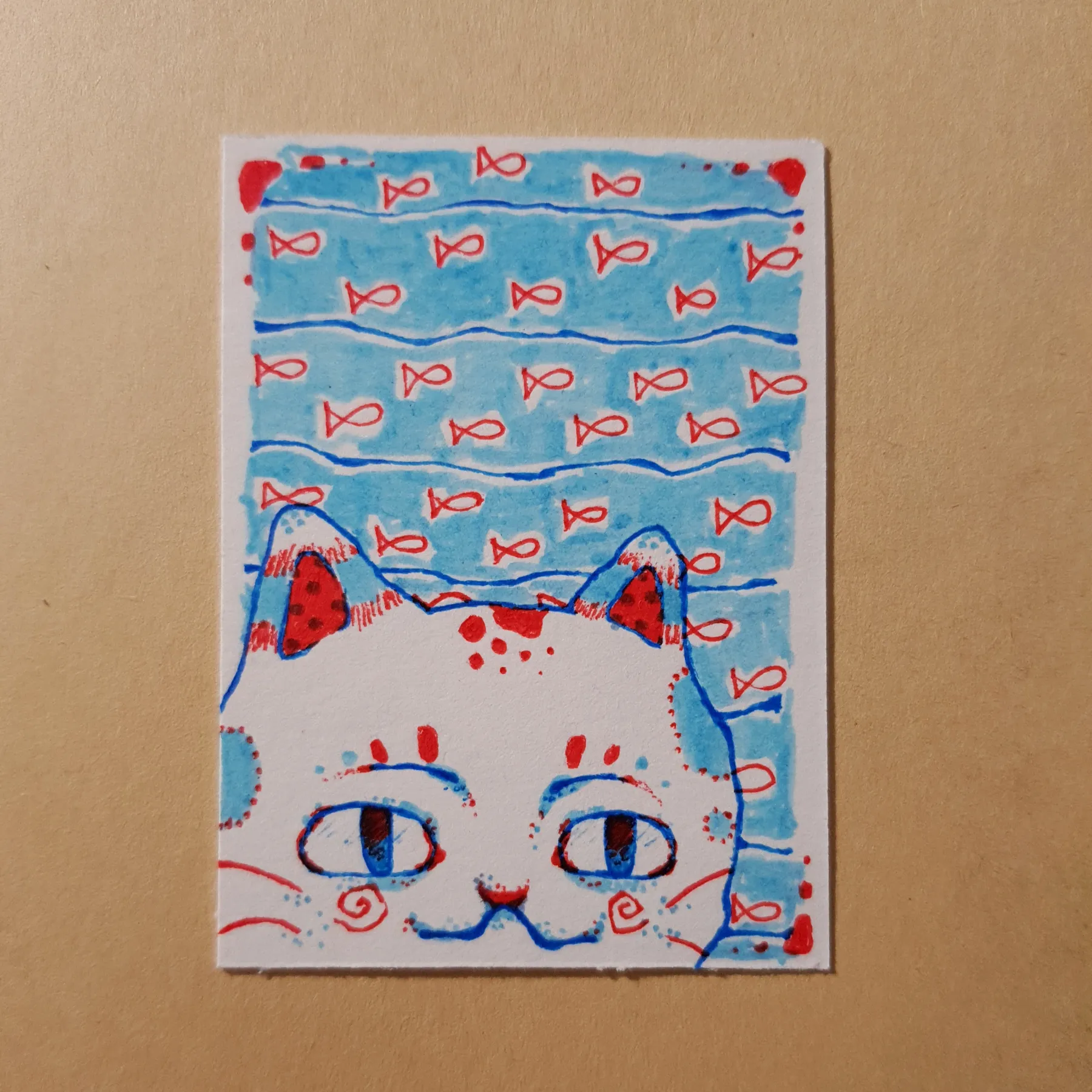 Lucky aceo art card