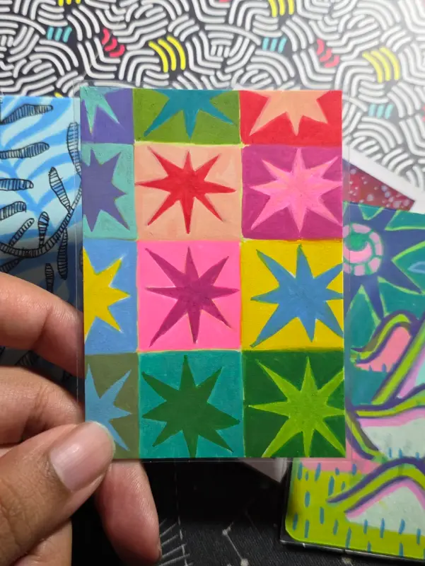 Star Tiles aceo art card